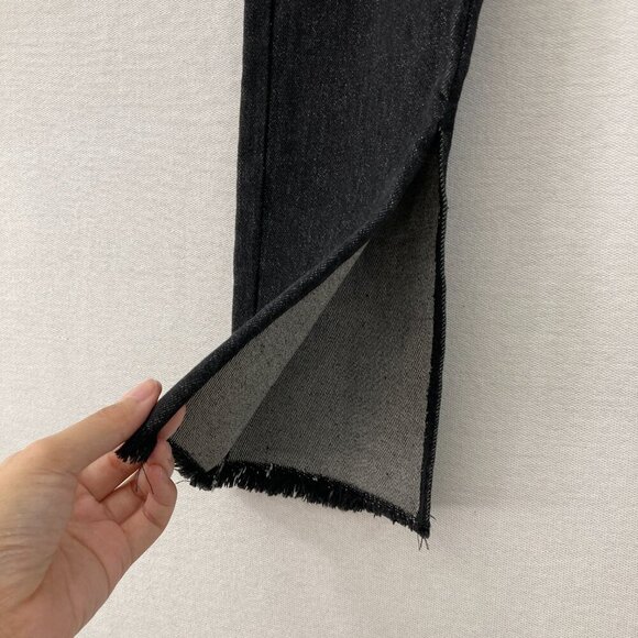 WeWoreWhat Black Side Slit High Rise Skinny Jeans size 26 - Picture 5 of 12